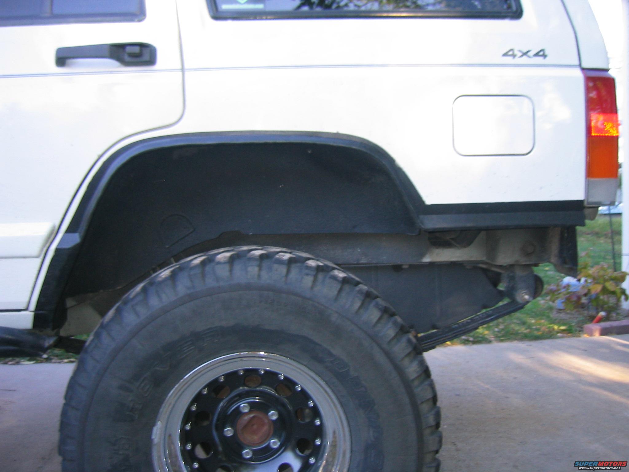 Trimming rear fenders jeep cherokee #1