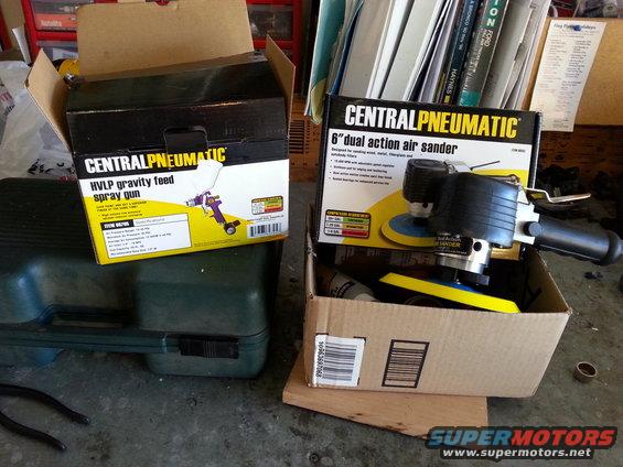 20140118_095448.jpg harbor freight specials. I think I spent about $60 for both..the D/A sander has been great..haven't tried the sprayer yet, but it got decent reviews on the web site.