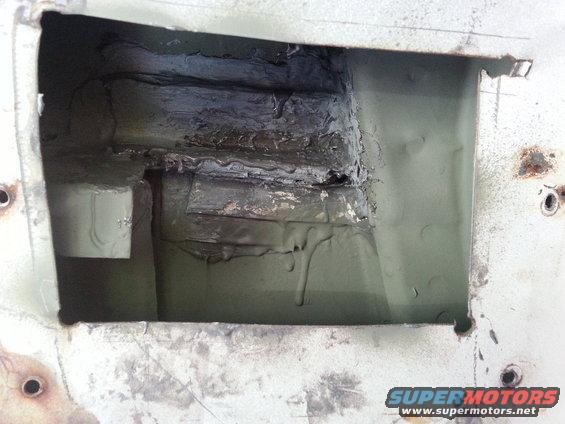 20140118_095745.jpg Interior shot of the b-pillar...it doesn't look pretty but hopefully the rust won't come back any time soon.