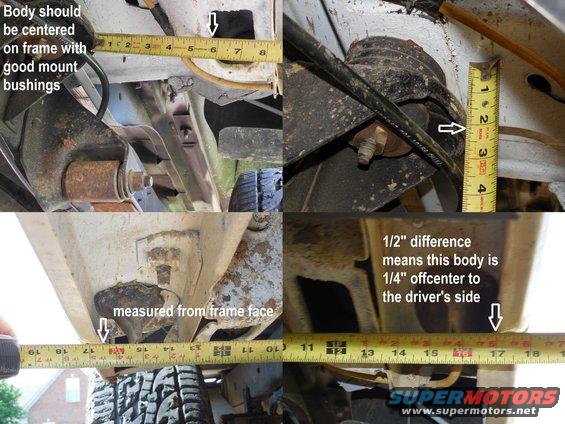 cabsteps5distances.jpg Check body mount height & body centering, particularly on the driver's side near the e-brake cable bracket.

See also:
[url=https://www.supermotors.net/registry/media/969977][img]https://www.supermotors.net/getfile/969977/thumbnail/29tubalign.jpg[/img][/url] . [url=https://www.supermotors.net/vehicles/registry/media/1172298][img]https://www.supermotors.net/getfile/1172298/thumbnail/3bodymts.jpg[/img][/url]