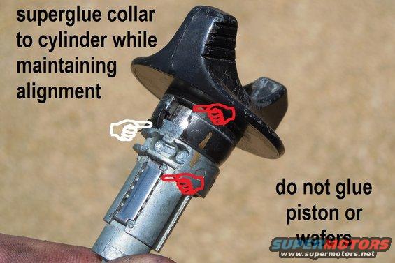 collar09.jpg Apply glue to a small area and allow it to dry while holding alignment.  Recheck, and if necessary, break the glue and reset for perfect alignment.