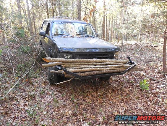 9330haul.jpg This was a light load.  The grille guard will carry MUCH more weight.

(It also makes a reasonably-comfortable toilet seat.)