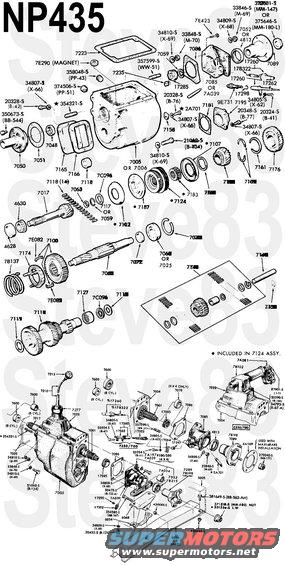 np435ex.jpg New Process 435 Transmission exploded view
IF THE IMAGE IS TOO SMALL, click it.

See also:
[url=http://www.supermotors.net/registry/2742/11274][img]http://www.supermotors.net/getfile/519922/thumbnail/np435.jpg[/img][/url]