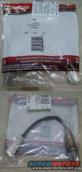 dy731.jpg This is only being replaced because the original was seized in the Y-pipe, so its threads stripped coming out.  Otherwise, I'd have reused it.

MotorCraft DY-731 HEGO
F4UF-9F472AA
Bosch 0258003533
2121133
date code 2M11 = December 2, 2011