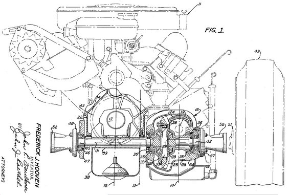 uspatent3052313filed15jul1959fordthunderbirdfr.jpg Next time you look under the hood of your 1958-60 Thunderbird, notice how this front wheel drive 352CID engine and tranny would drop right in without clearance issues.