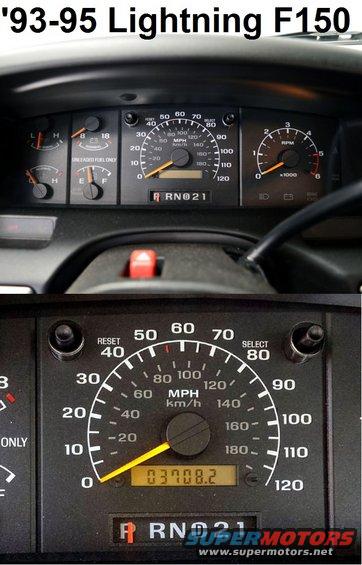 clusterl.jpg Lightning Instrument Cluster with specific Speedometer (PSOM) & tachometer.