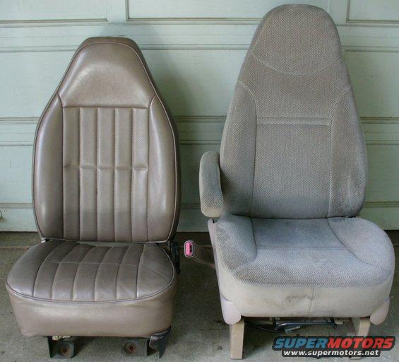 p1040041--bronco-vs-windstar-seat.jpg '92 Bronco seat on left, '95 Windstar seat on right.