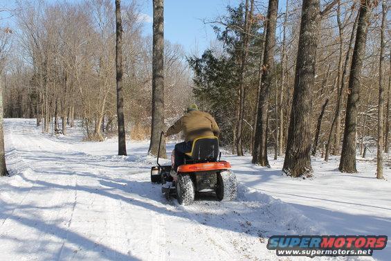 20180116_1139.jpg This cheap little snowplow attachment isn't actually made to fit this mower, but it worked surprisingly well.