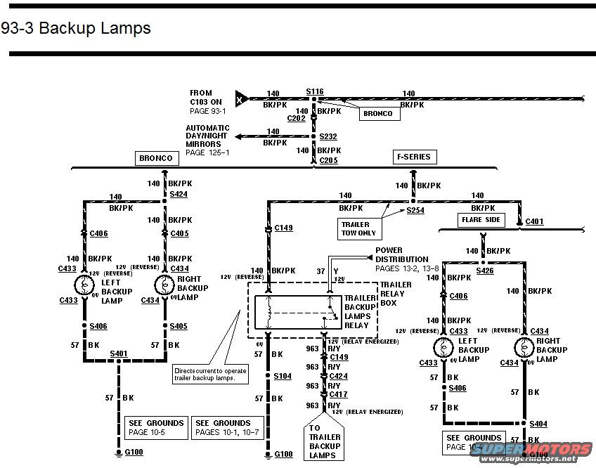 Where Is The Reverse Light Wire Ran From Bronco Forum Full Size Ford Bronco Forum