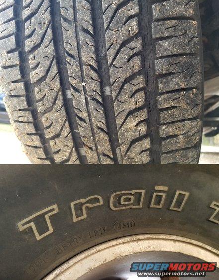 tired.jpg These tires still have tread, hold air, and are wearing evenly.  But they're dangerously old (7 years) and beginning to crack.