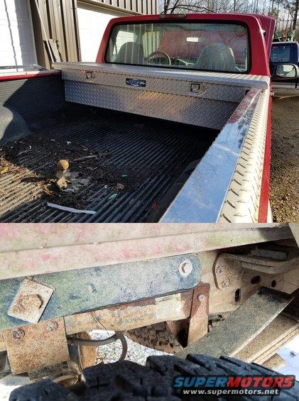 toolbox.jpg I'm not a fan of the diamond plate accessories, or the big gooseneck. But the truck is built for towing & hauling, with the overload springs.