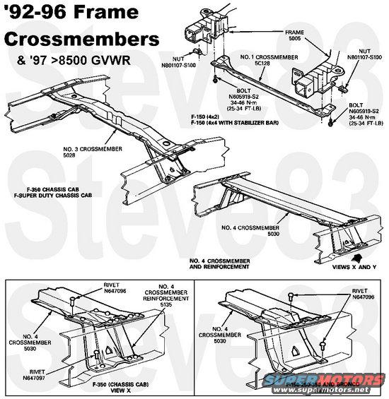 xmbrs9296.jpg '92-96 (& '97 >8500 GVWR) Frame Crossmembers