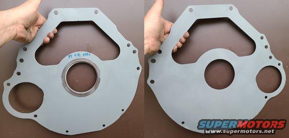 engplate9549l.jpg 4.9L Engine Shim Plate for manual transmission F8TE6A372BA
IF THE IMAGE IS TOO SMALL, click it.

washed, sandblasted, and painted with DupliColor engine ceramic [url=https://www.amazon.com/dp/B001DKJSO0]New Ford Gray (DE1611)[/url]

'92-97 automatic starter = MotorCraft SA-769ARM (F7SZ-11002-AARM)
'92-97 manual starter =  [url=https://www.amazon.com/dp/B000PCRD9E/]MotorCraft SA-793RM (F2TZ-11002-ARM)[/url]