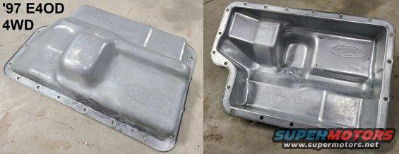 transpan97e4od4.jpg '89-97 E4OD Pan
IF THE IMAGE IS TOO SMALL, click it.

removed in excellent condition from '97 F250 7.3L