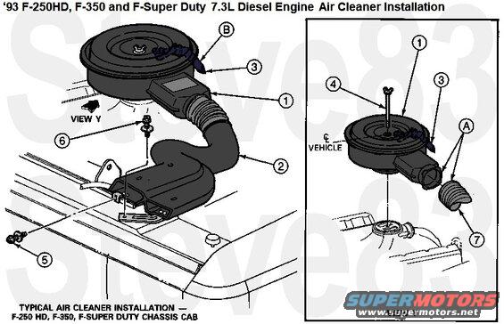 93dieselintake.jpg '93 Diesel (IDI, non-PowerStroke) Air Cleaner
IF THE IMAGE IS TOO SMALL, click it.