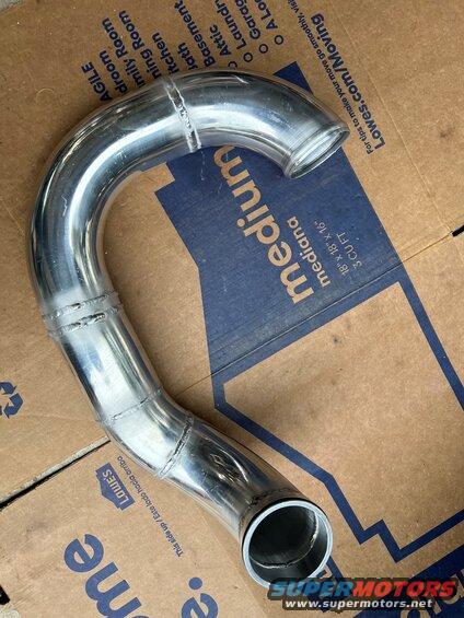 38-finished-pipe-all.jpg The drivers side pipe from the turbo to the intercooler.