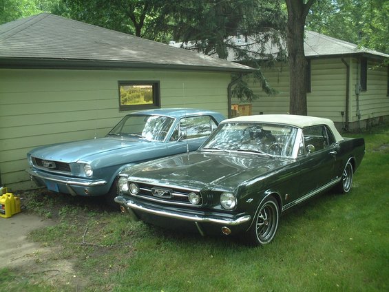 dscf0026.jpg Dave's Mustangs are ready for the trip to Iola.