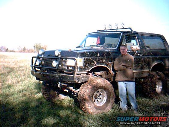 mudidngturcketc...-067.jpg Thats me standing beside my Bronco after my first trip off-road. The mud wasn't deep enough for any serious fun. 