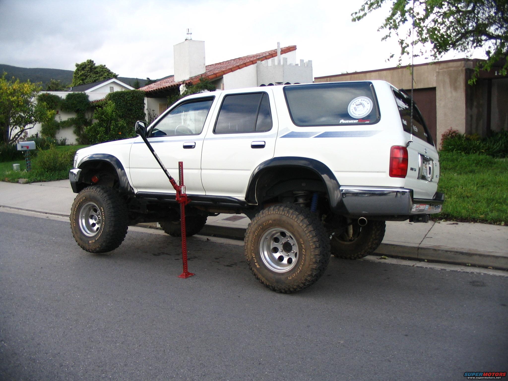 1993 toyota 4runner hi lift test picture supermotors net 1993 toyota 4runner hi lift test