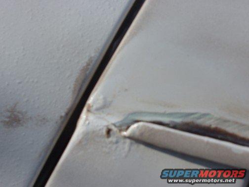 pass-rain-gutter.jpg Note the bubbling paint, tells me there's rust underneath and needs investigating. 