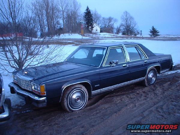 84ltd1.jpg Sitting in my muddy driveway after running through the carwash for the first time.