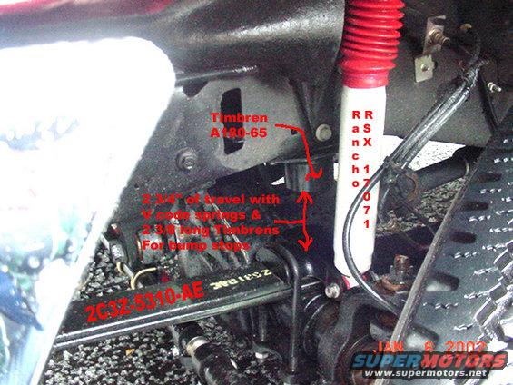 front-travel-w-dimension.jpg Front End Close up with part number and Dims
