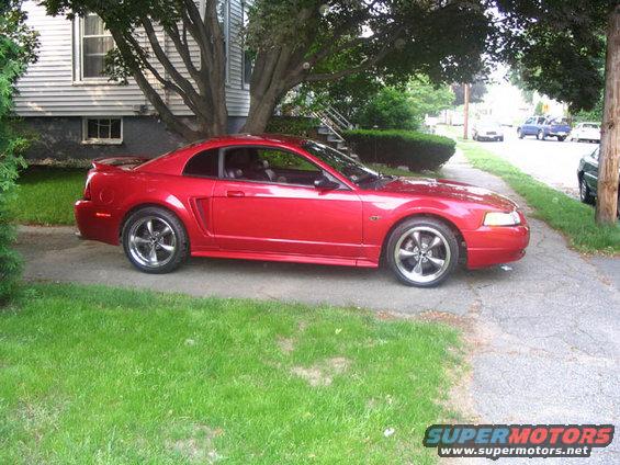 mustang-pass-side-2.jpg side shot of the car today. Lowered, wheels,exhaust,etc...