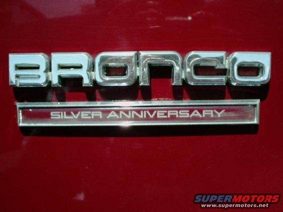 Ford bronco silver anniversary emblems #10