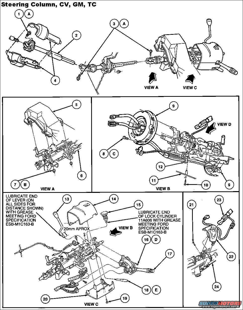 Ford crown victoria steering column #8