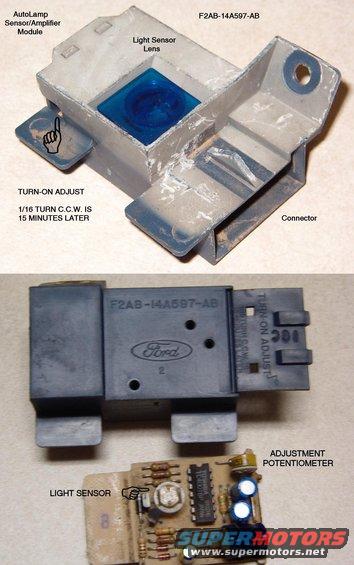 sensor.jpg This is the most common sensor/amplifier which uses a potentiometer & switch somewhere else in the vehicle to control most of its functions, and 2 relays under the dash to control the headlights & parking lights.