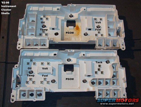 clustershells.jpg Instrument Cluster Shells for '92-96 fullsize trucks
IF THE IMAGE IS TOO SMALL, click it.

[url=https://www.supermotors.net/registry/media/1168087][img]https://www.supermotors.net/getfile/1168087/thumbnail/ledswap.jpg[/img][/url]