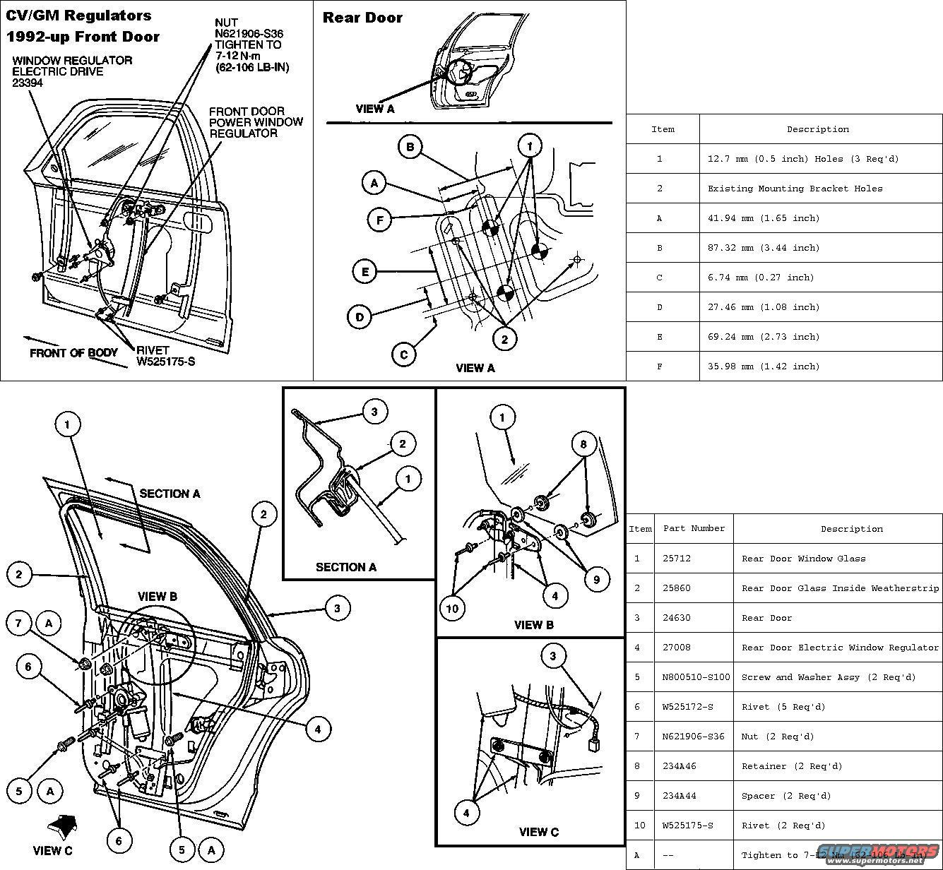 Replace window regulator ford van #1