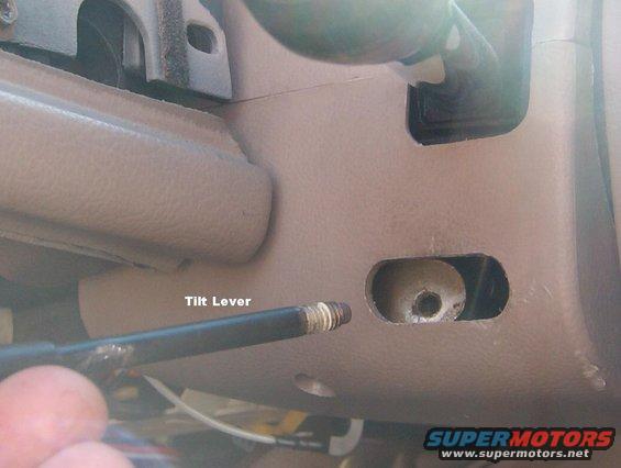 18tiltlever.jpg Reinstall the column shrouds, knee bolster, lock cylinder, & tilt lever.