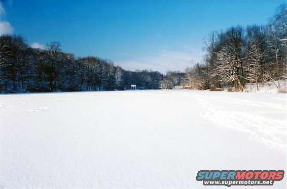 frozenlake2.jpg Yup.  That's all snow covered ice!  Cool shit, huh?  (ok, it's cool for me.)