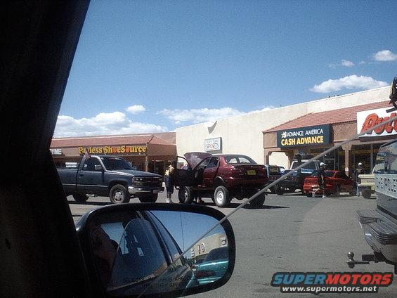 johnson-mesa-sept-12.jpg I used to see this running around Las Vegas, NM.  It still cracks me up.  Somebody dropped a Mazda body right onto an S-10 frame, you can still see the huge frame rails sticking under it.