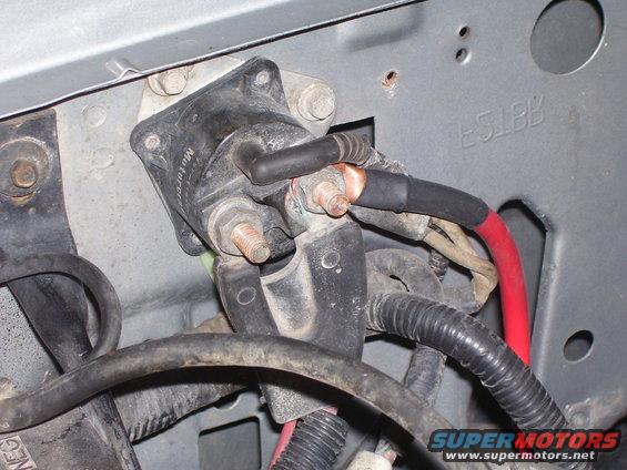 connection.jpg Connection to the starter silinoid from the alt.