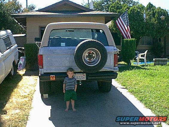 christain-back-of-truck.jpg Here is Christian standing at the rear of Jezebel. He likes this new toy.