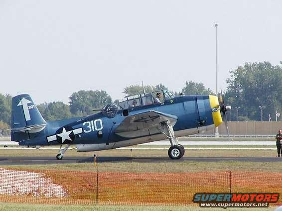 grumman_tbmavenger.jpg Grumman TBM-Avenger. Warming engine for take-off.