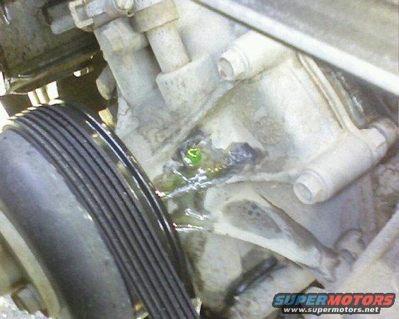 Ford ranger water pump weep hole #3