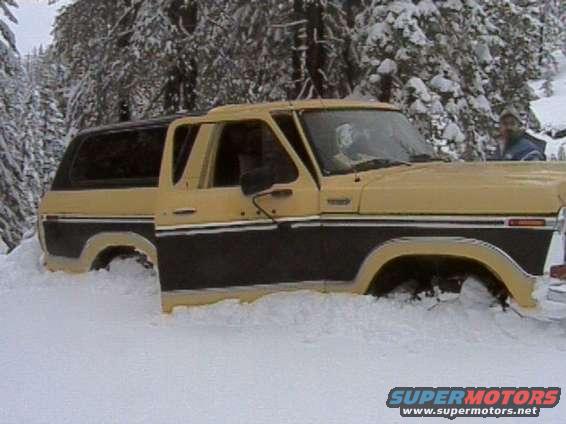 not_stuck.jpg Once I got out of the ditch she just plowed the snow with little problem. Yeah I know I had chains on but oh well I was there and not at home sitting on the couch