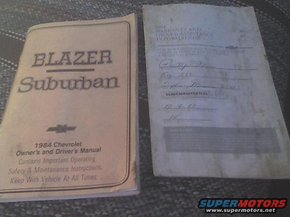 manuals.jpg I've since lost the owner's manual (it's probably two feet away from me on my desk) but it had that and the original warranty manual with the first owner's information on it.  Truck was bought new in Missouri, then went to Colorado, and now it's in Texas.