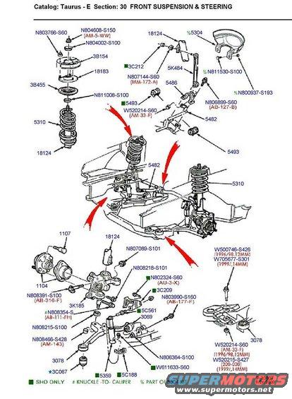 2001 Ford taurus rear suspension diagram #6