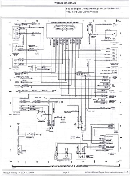 1985 Ford Crown Victoria LTD Wire Diagrams pictures ... crown fc wiring diagrams 