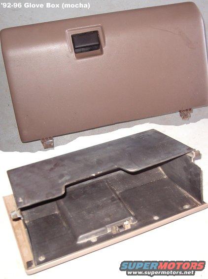 glovebox96.jpg Mocha '92-96 non-locking (low trim) Glove Box

No cracks, stains, or wear