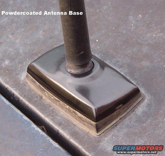 antennabase.jpg Antenna & Base Powdercoated

Factory black antenna mast w/plastic sleeve & factory stainless base cover powdercoated medium gloss black.

Fits '80-96 Fseries & Bronco, and others.

[url=https://www.supermotors.net/vehicles/registry/media/815590][img]https://www.supermotors.net/getfile/815590/thumbnail/antenna.jpg[/img][/url]