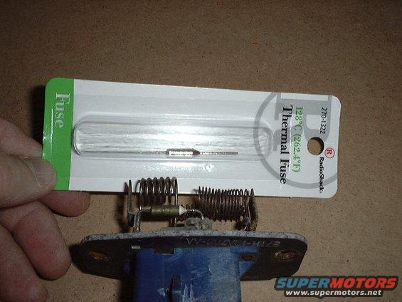 dsc00550.jpg I picked this up at Ratshack,(under $2.00) I did not know what the rating on the original part was so I selected one that would blow before a fire would start yet stand up to the heat of soldering it in.  you can see the temp rating in the pic.