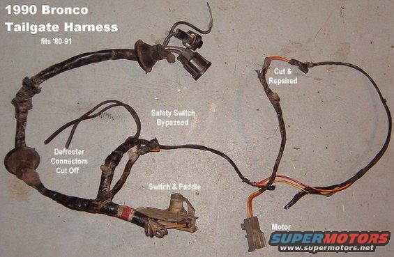 Ford bronco tailgate wiring harness