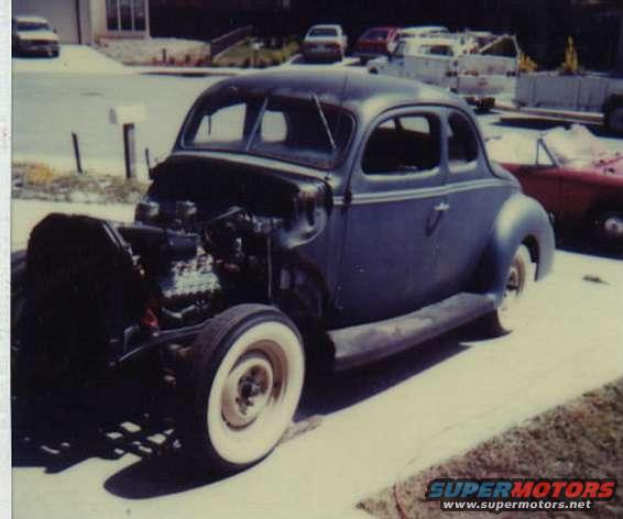 dsc00009.jpg the coupe after we got it home and pulled the rusted up engine. the car had been parked in 1956 in a garage in San Jose California.