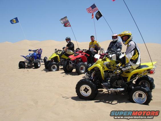 glamis.jpg L to R: Raoul's Alba YZF-450, Evan, Mike, Steve, & Loomy. Raoul took the photo.