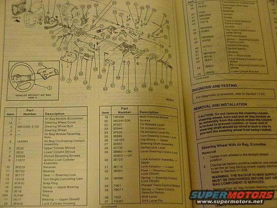 mvc825f.jpg 1993 Ford body/chassis service manual page